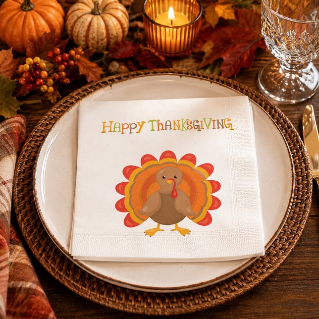 Serviette En Papier Dinde de Thanksgiving (Créateur téléchargé)