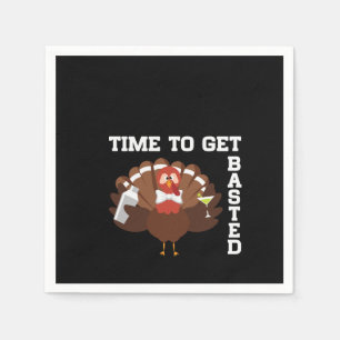 Serviette En Papier Dinde drôle, le moment de l'arrosage de Thanksgivi