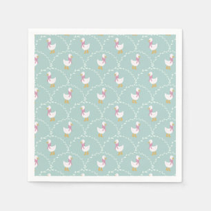 Serviette En Papier Dinde Idiote Canard Mignon Motif Bleu Fête Enfants