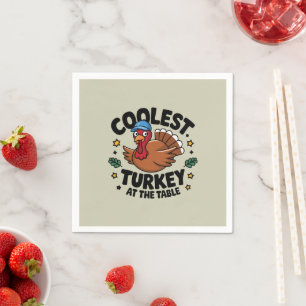 Serviette En Papier Dinde la plus cool à la table du dîner de Thanksgi