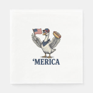 Serviette En Papier Dinde patriotique 'Merica Hot Dog Vintage Chemise