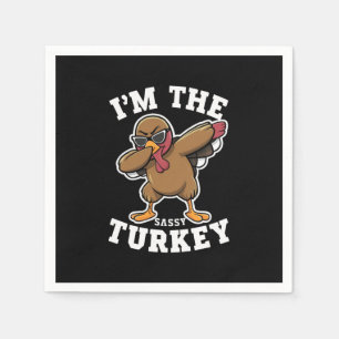 Serviette En Papier Dinde Sassy Assortie Fête de Thanksgiving en Famil