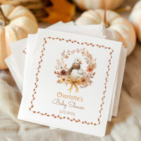 Dindon rustique d'automne Baby shower Merci