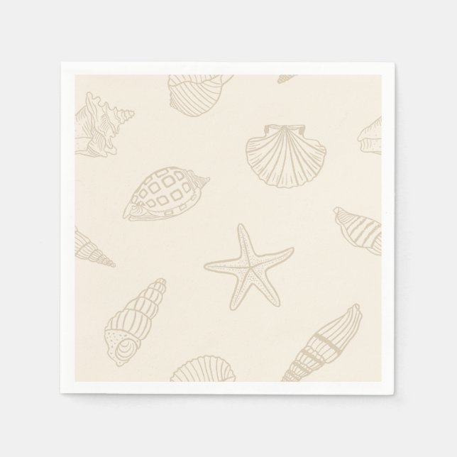 Serviette En Papier Dîner côtier Sandy Taupe (Devant)