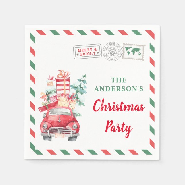 Serviette En Papier Dîner de fête de Noël à la maison Table Cocktail (Devant)