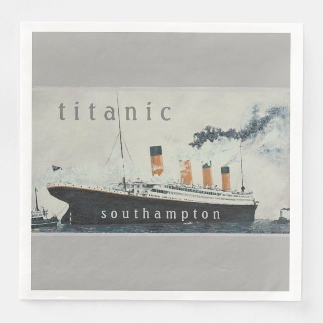 SERVIETTE EN PAPIER DÎNER DE LA FÊTE TITANIQUE NAPKINS (Devant)