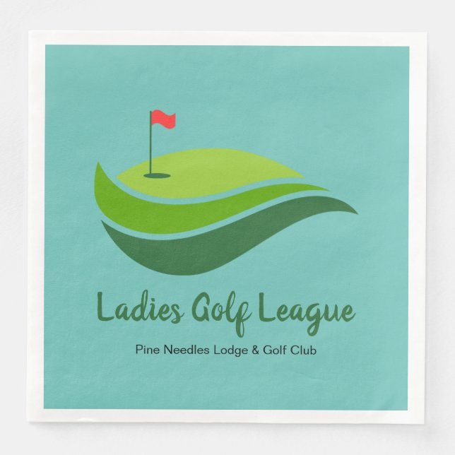 Serviette En Papier Dîner de la partie de la Ligue de Golf Dames Napki (Devant)