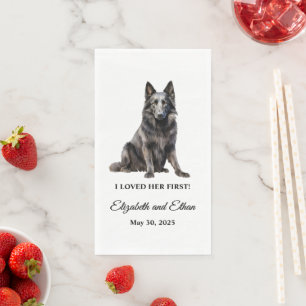 Serviette En Papier Dîner de mariage avec Berger belge