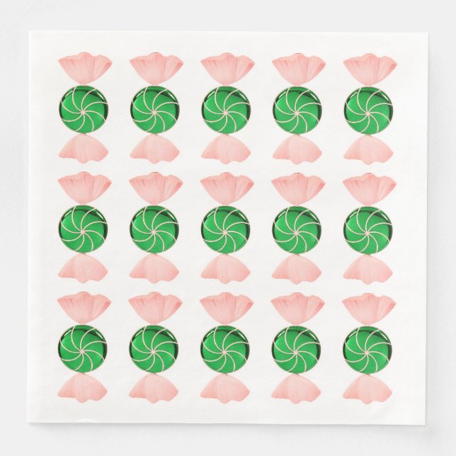 Serviette En Papier Dîner de Noël (Devant)