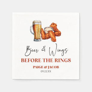 Serviette En Papier Dîner de répétition de Beer and Wings Before The R