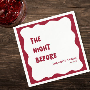Serviette En Papier Dîner de répétition de la fête de bienvenue de Bou