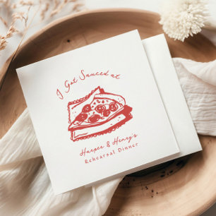 Serviette En Papier Dîner De Répétition De Pizza À La Soupe