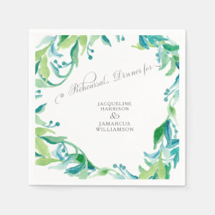Serviette En Papier Dîner de répétition Eucalyptus Leaf Laurel Wreath