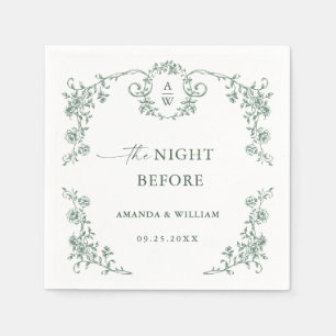 Serviette En Papier Dîner de répétition Floral Ornate de Victoria