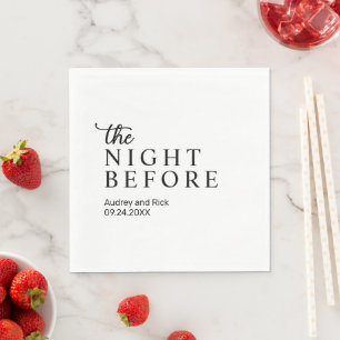 Serviette En Papier Dîner De Répétition La Nuit Avant Mariage Napkins