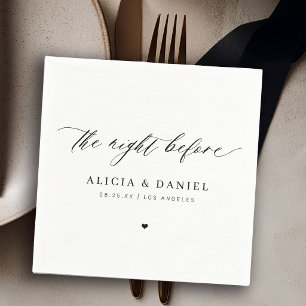 Serviette En Papier Dîner de répétition la veille du mariage