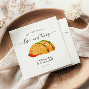 Serviette En Papier Dîner de répétition Love and Tacos