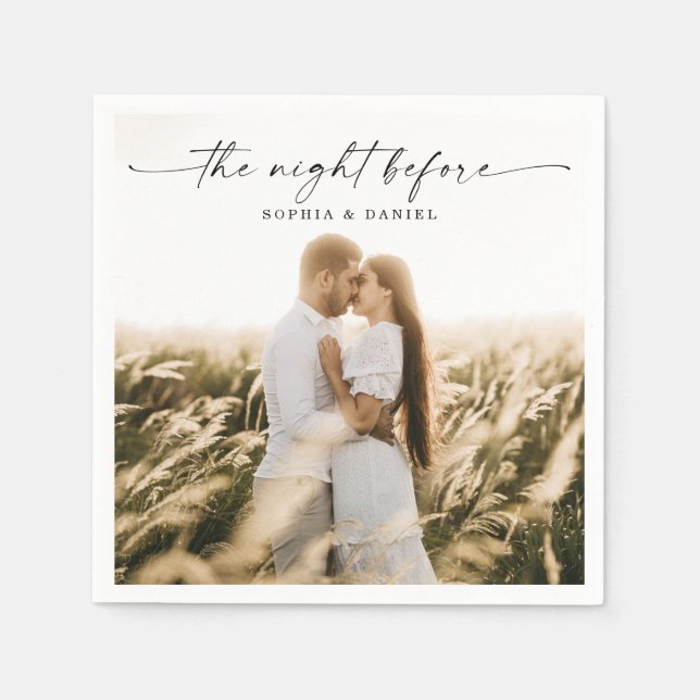 Serviette En Papier Dîner De Répétition Napkin La Nuit Avant (Devant)