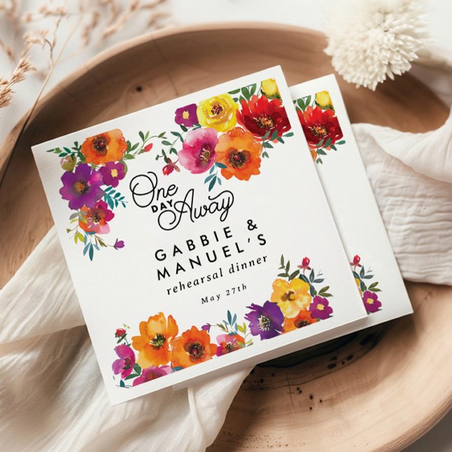 Serviette En Papier Dîner de répétition noire colorée Fiesta (Créateur téléchargé)