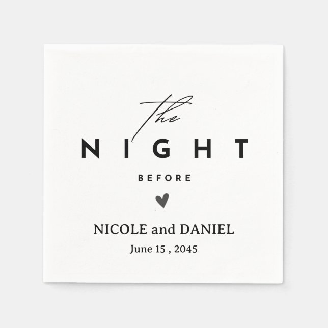 Serviette En Papier Dîner de répétition personnalisé (Devant)