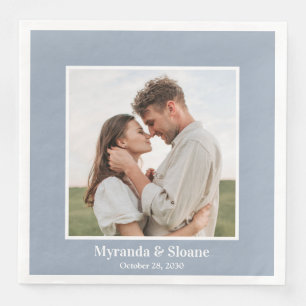 Serviette En Papier Dîner de répétition photo Dusty Blue