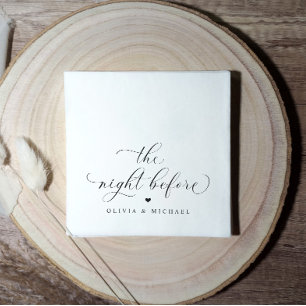 Serviette En Papier Dîner de répétition serviettes la nuit avant le Ma