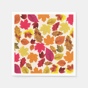 Serviette En Papier Dîner de Thanksgiving fêtes automne Couleurs Feuil