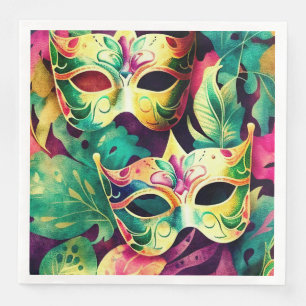 Serviette En Papier Dîner en papier Mardi Gras Mask