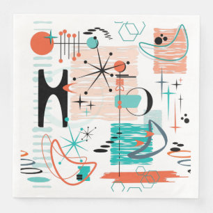 Serviette En Papier Dîner HoJo Retro en papier serviettes