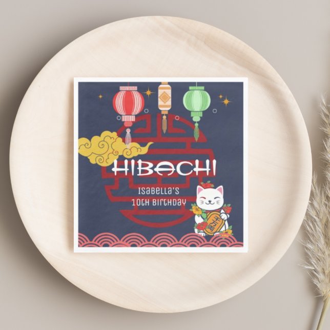 Serviette En Papier Dîner japonais hibachi fête d'anniversaire (Créateur téléchargé)