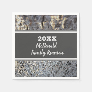 Serviette En Papier Dîner Reunion Famille Cocktail Snakeskin Mosaic