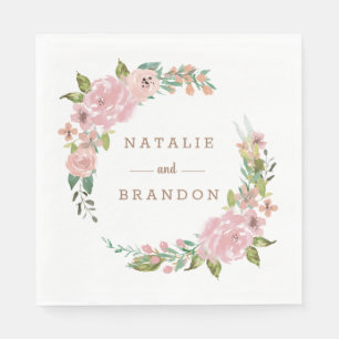 Serviette En Papier Dîner Rose Vintage Dusty Rose