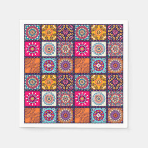 Serviette En Papier Diner-soirée mandala marocaine arabe