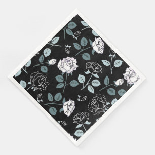 Serviette En Papier Dîner Vintage en papier floral moderne serviettes