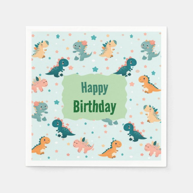 Serviette En Papier Dino Baby Napkins (Devant)