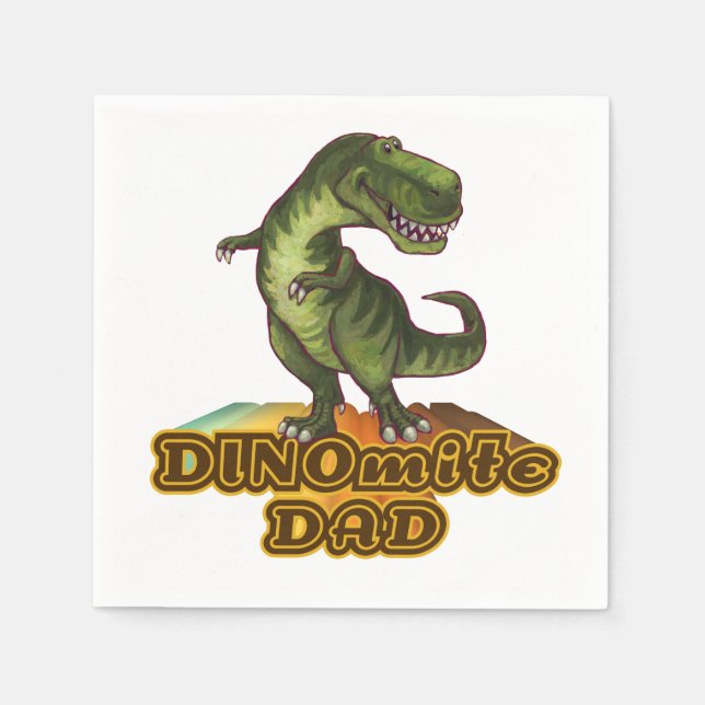 Serviette En Papier Dinomite Papa (Devant)