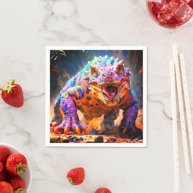Serviette En Papier DInosaur (En situation)