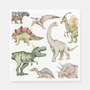 Serviette En Papier Dinosaur Anniversaire des serviettes