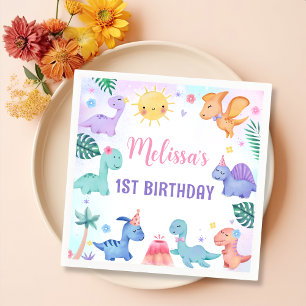 Serviette En Papier Dinosaur Anniversaire des serviettes