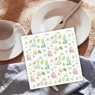 Serviette En Papier Dinosaur Baby