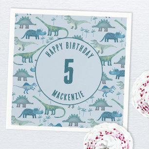 Serviette En Papier Dinosaur Boy Anniversaire de enfant Party Blue