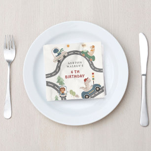 Serviette En Papier Dinosaur conducteur Animaux de fête Anniversaire d