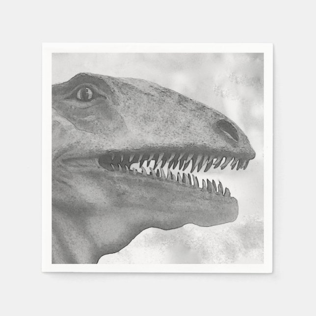 Serviette En Papier Dinosaur effrayant (Devant)