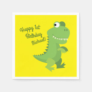 Serviette En Papier Dinosaur fête d'anniversaire