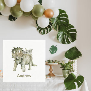 Serviette En Papier Dinosaur fête d'anniversaire