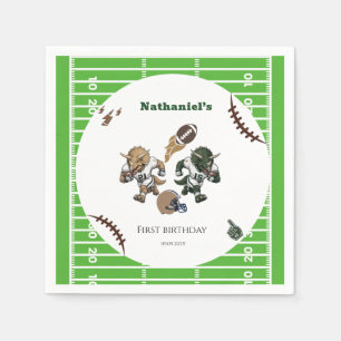 Serviette En Papier dinosaur football américain anniversaire