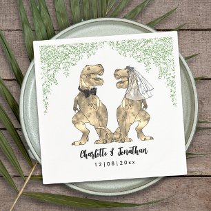 Serviette En Papier Dinosaur Mariage à thème personnalisé