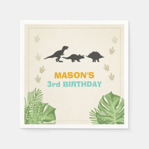 Serviette En Papier Dinosaur Papier Napkins anniversaire Dino Party