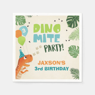 Serviette En Papier Dinosaur Papier serviettes anniversaire Dino party
