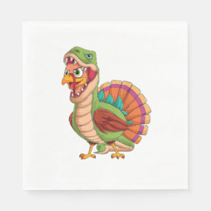Serviette En Papier Dinosaur Thanksgiving Boys Turkey Saurus T rex Tur